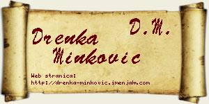 Drenka Minković vizit kartica